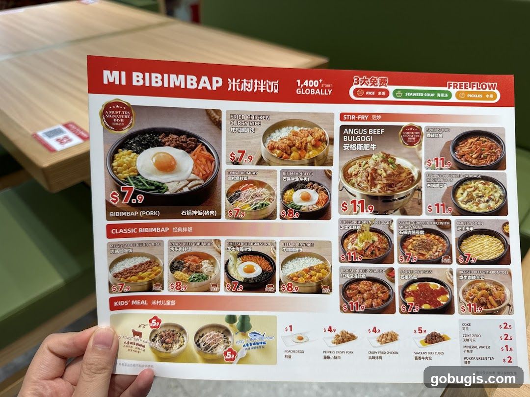MI BIBIMBAP Menu
