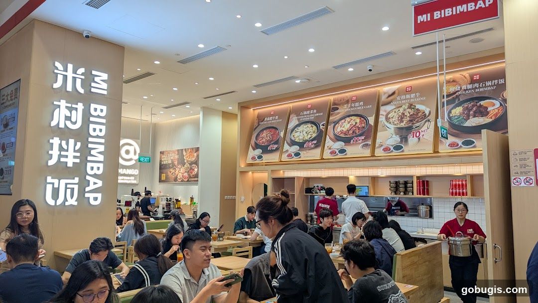 Restaurant Interior with Food Displays