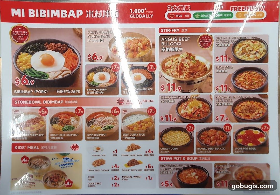 MI BIBIMBAP Menu
