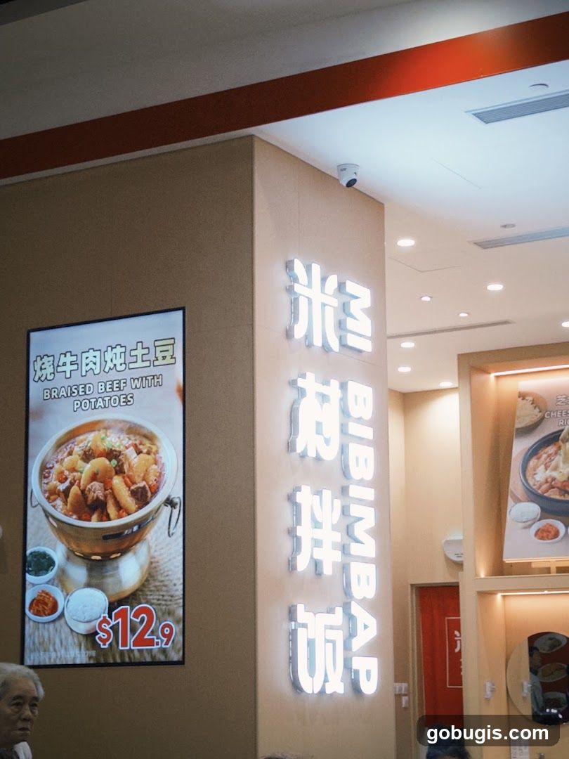 Restaurant Interior with Menu Display