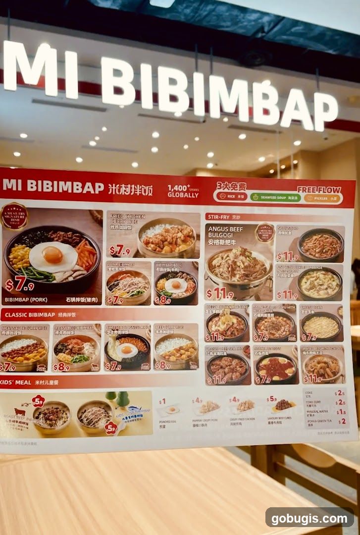MI BIBIMBAP Menu
