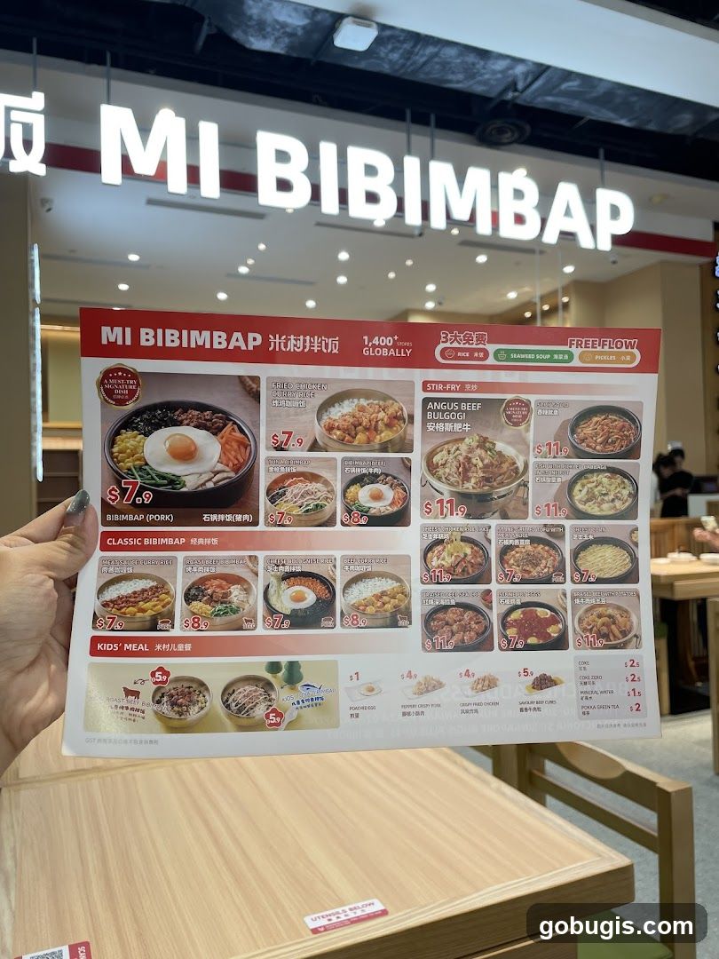 MI BIBIMBAP Menu