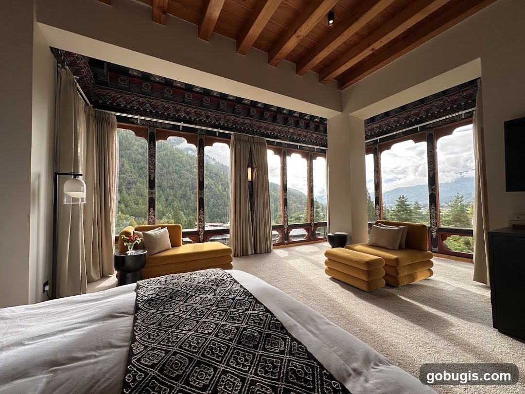 Luxurious Hotel Room with Mountain View
