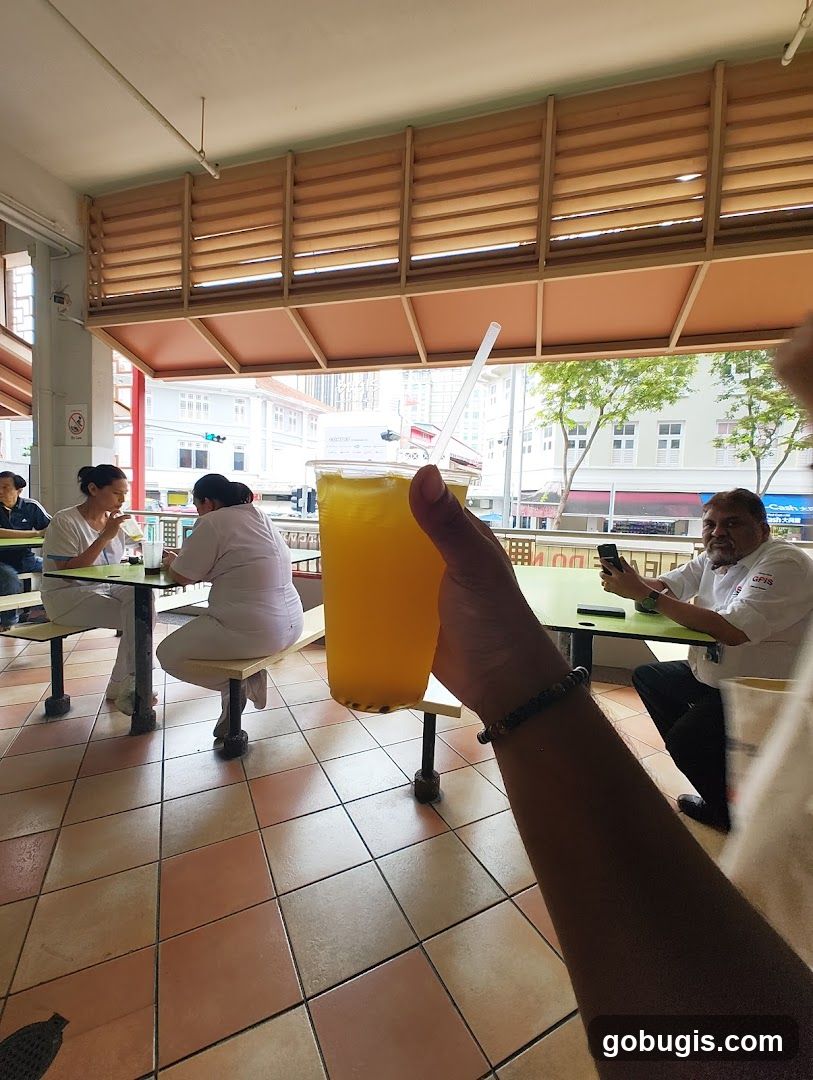 People at an outdoor eatery