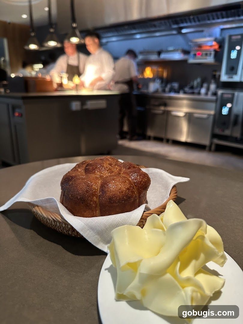 Bread and Butter in Restaurant Kitchen