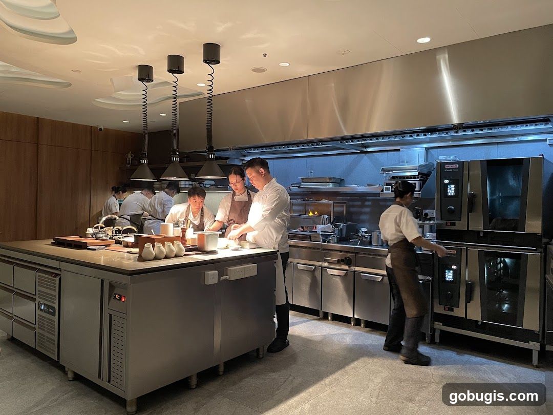 Chefs working in a modern kitchen