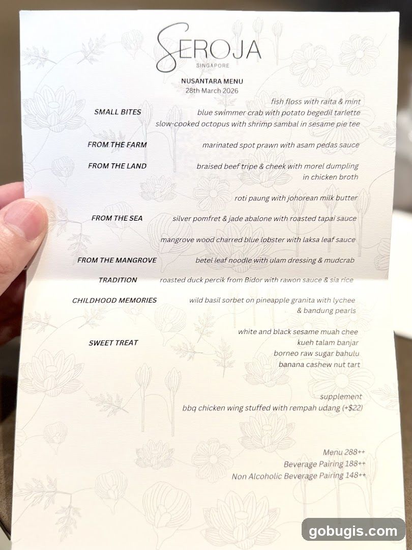 SEROJA NUSANTARA MENU