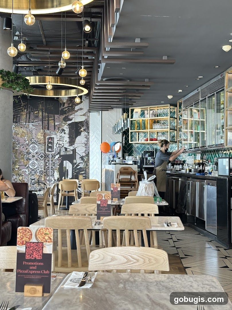Restaurant Interior with Staff and Seating