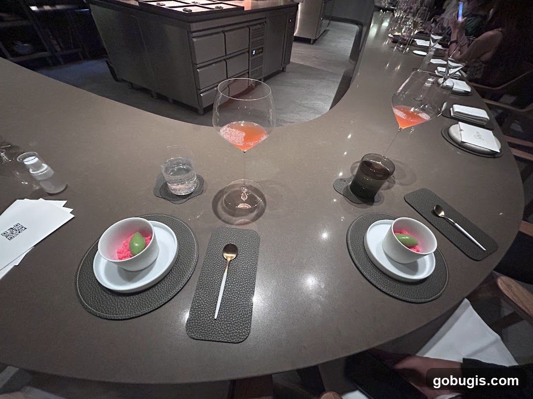 Dessert at a Restaurant Bar