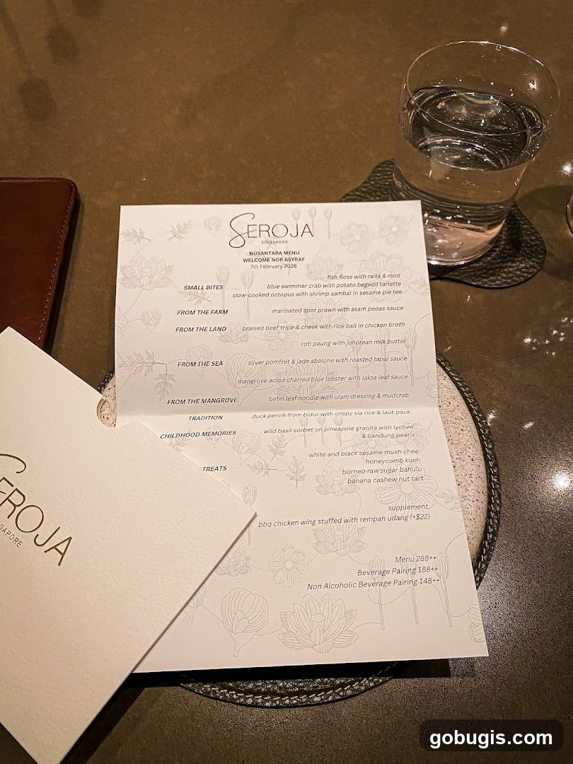 Seroja Nusantara Menu
