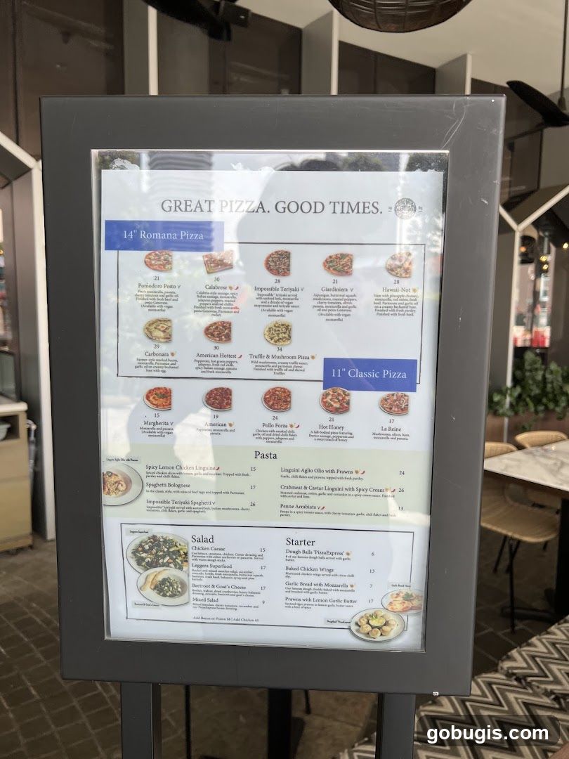 Pizza Menu