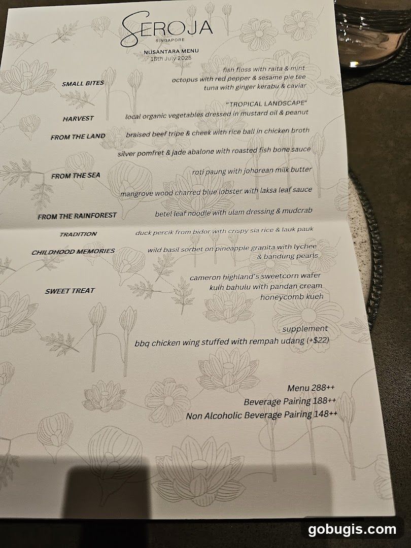 SEROJA NUSANTARA MENU