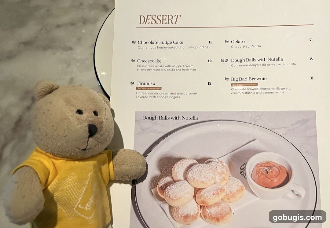 Dessert Menu