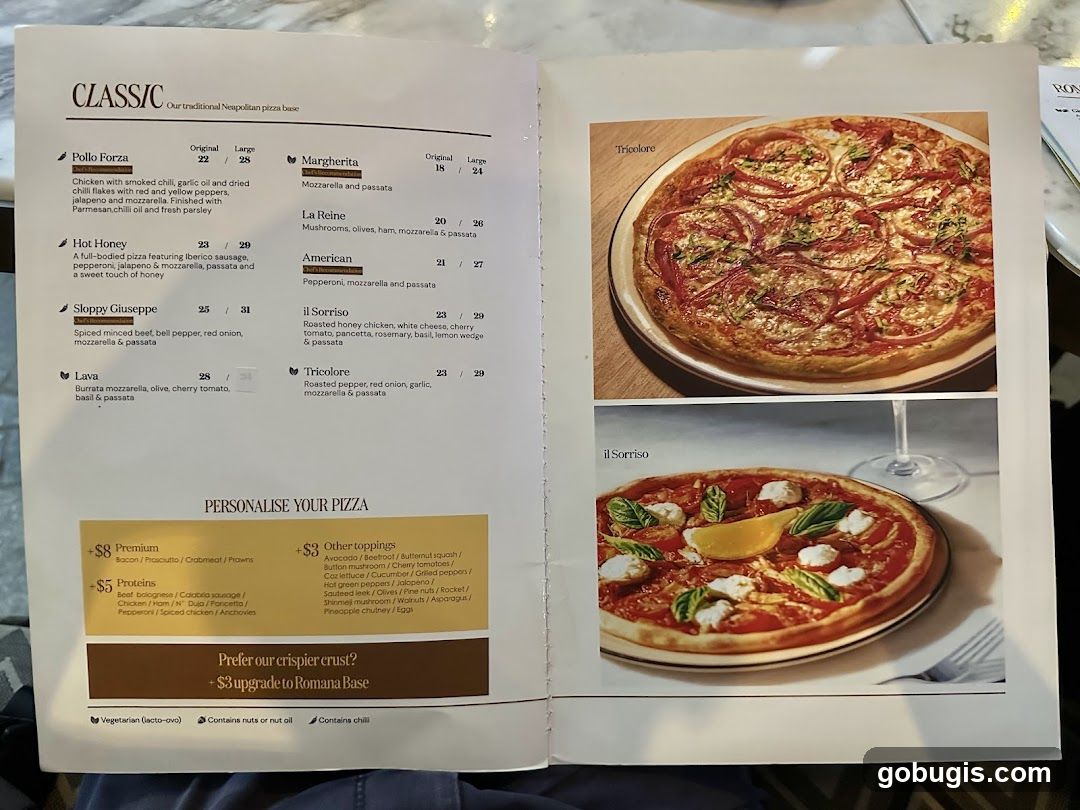 Classic Pizza Menu