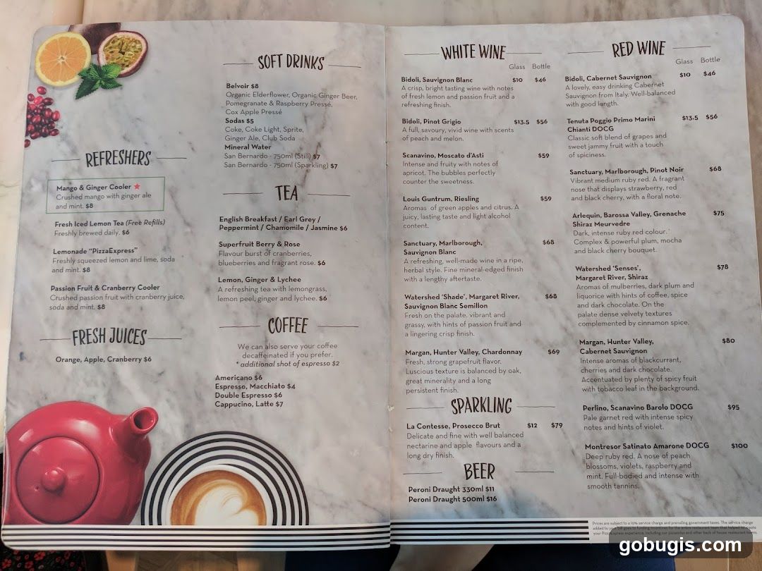 Drinks Menu