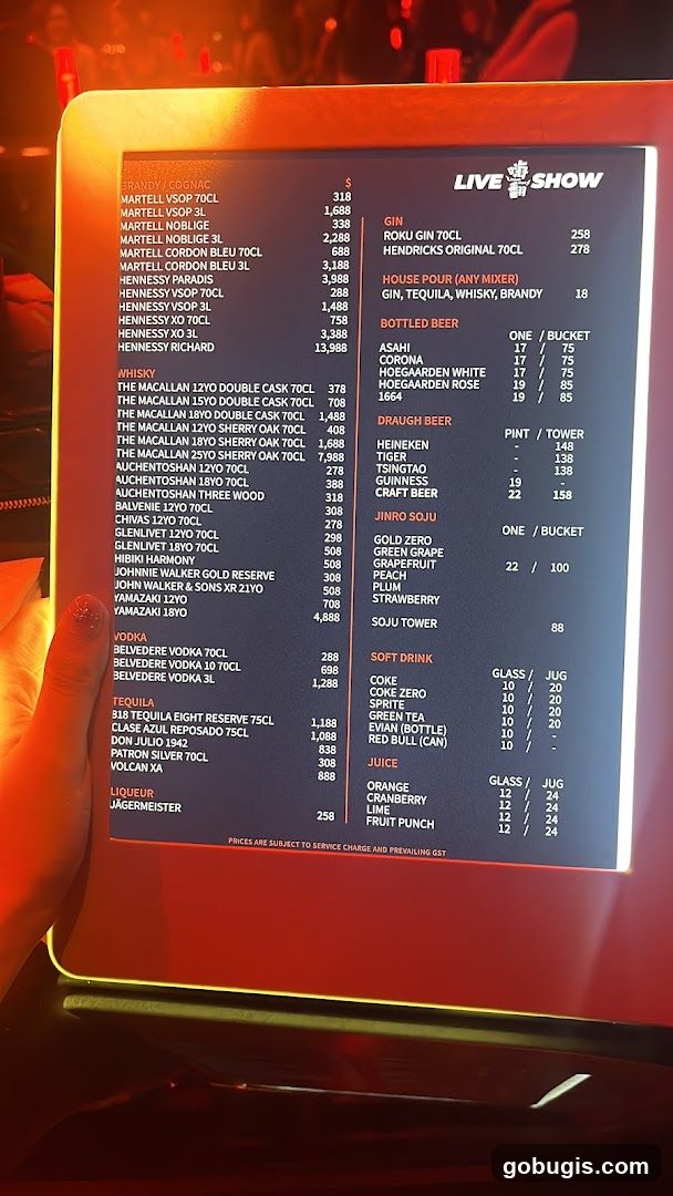 LIVE SHOW Menu
