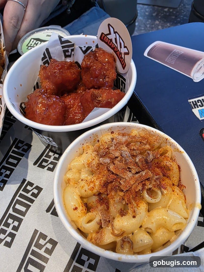 Buffalo Wings and Mac and Cheese