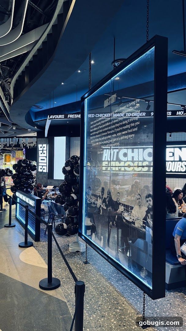 Restaurant Interior with Story Display