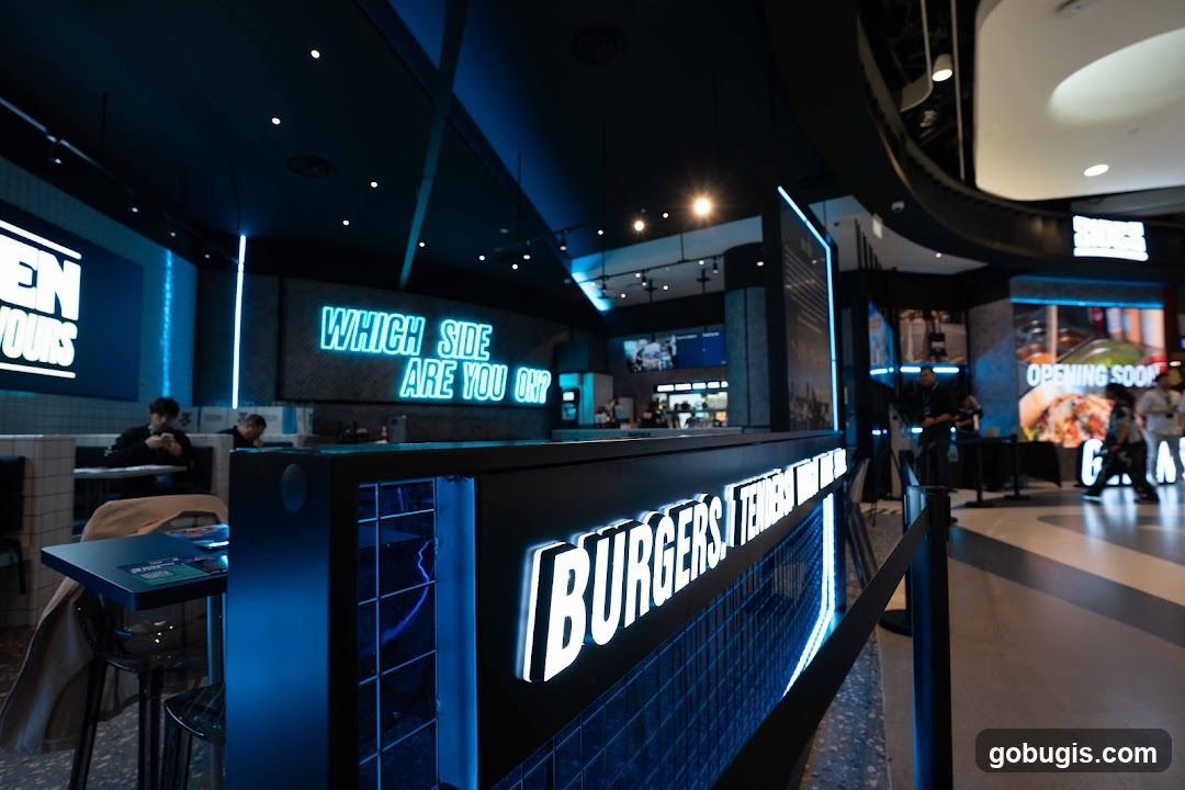 Modern Burger Restaurant Interior