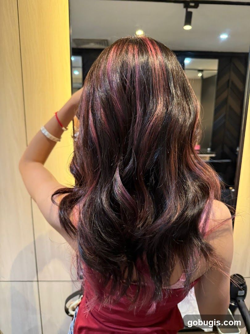 Woman with highlighted hair