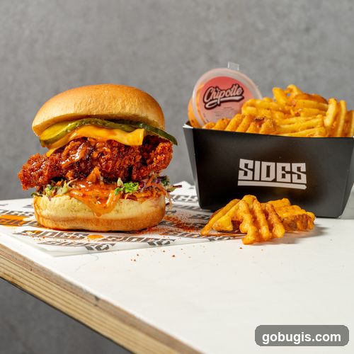 Spicy Chicken Sandwich and Fries