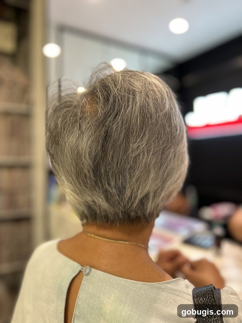 Woman with Short Gray Hair