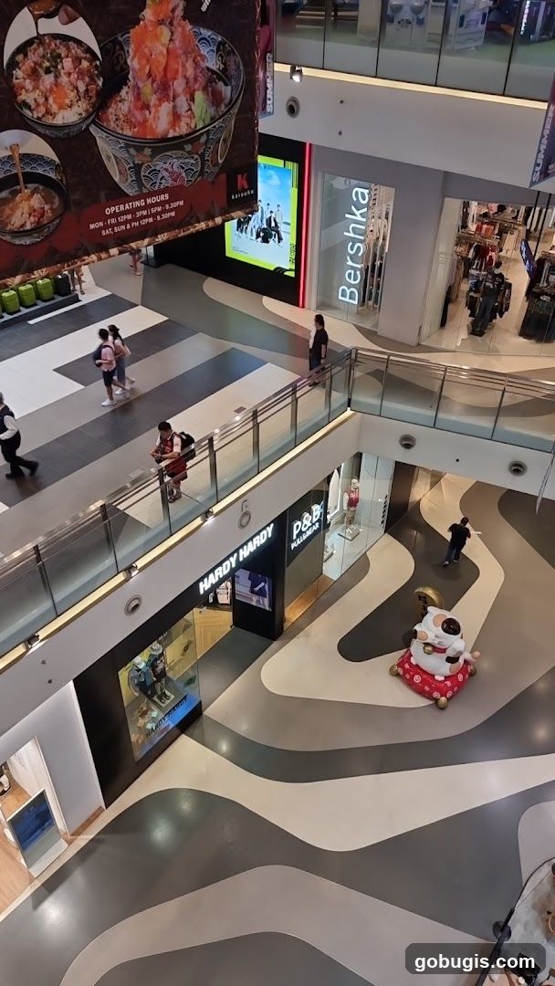 Mall Interior with Shops