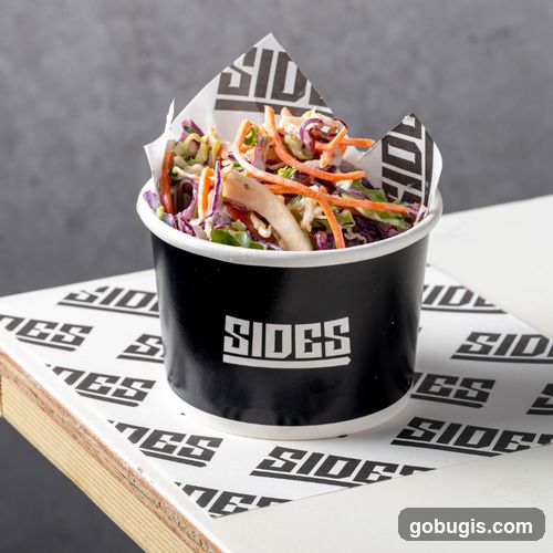 Coleslaw in a branded cup