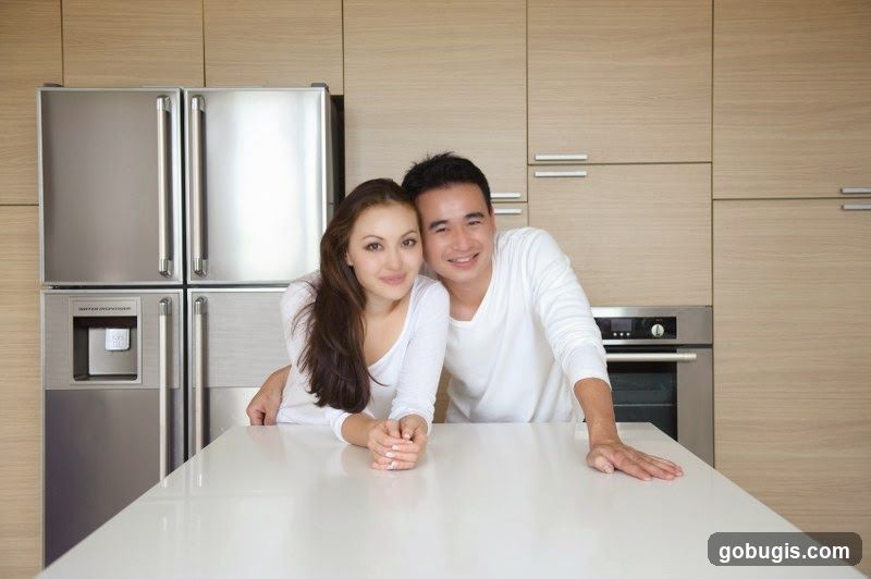 Couple in a modern kitchen