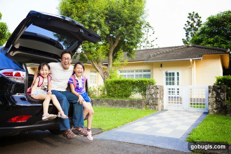 Family ready for a trip