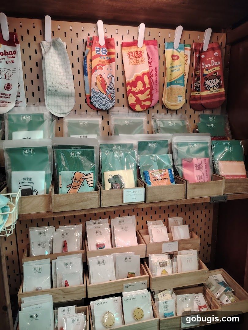 Socks and accessories display