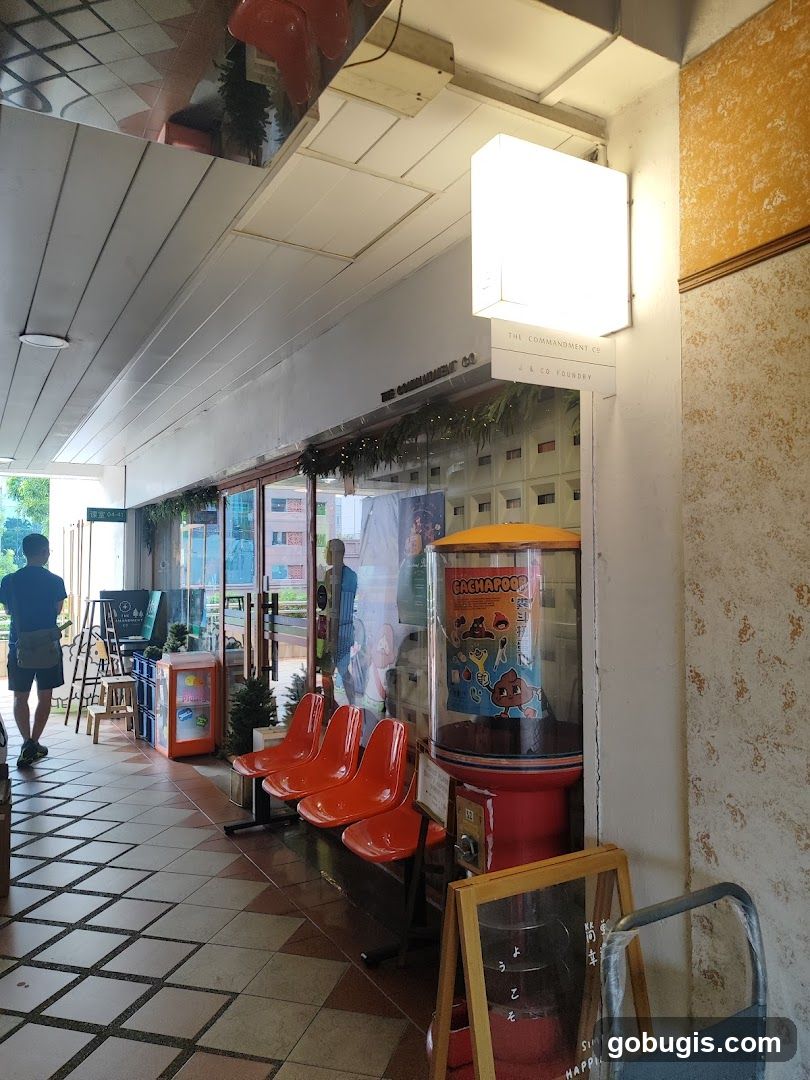 Gachapon Machine and Seating Area