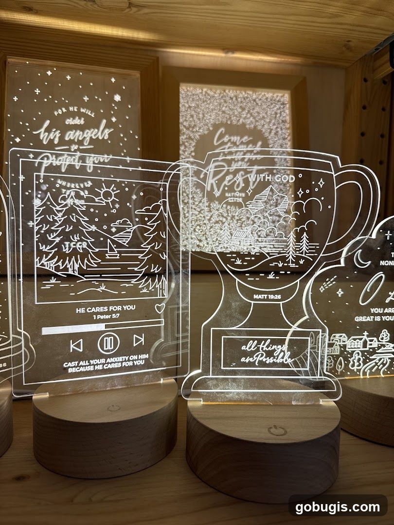 Illuminated Acrylic Art Pieces