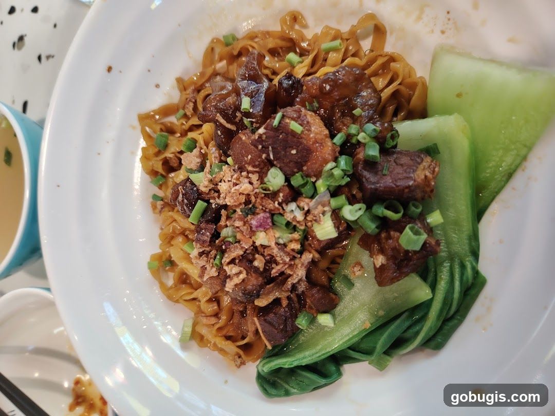 Noodles with Beef and Bok Choy