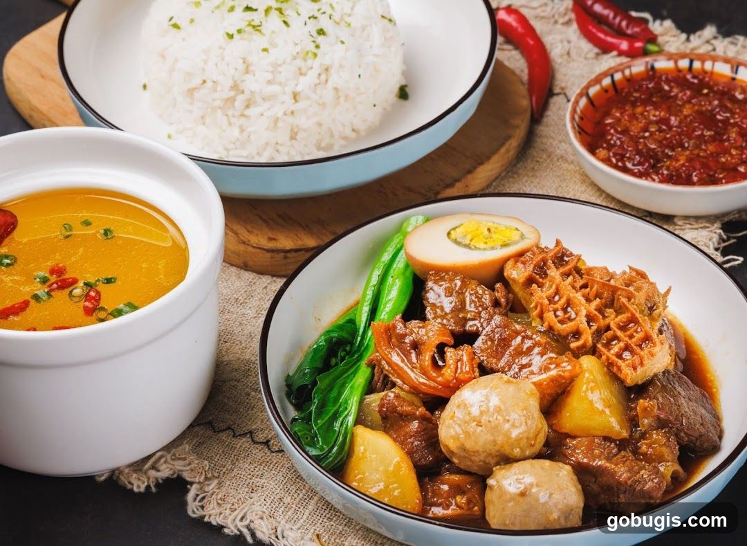 Braised Beef and Tripe with Rice
