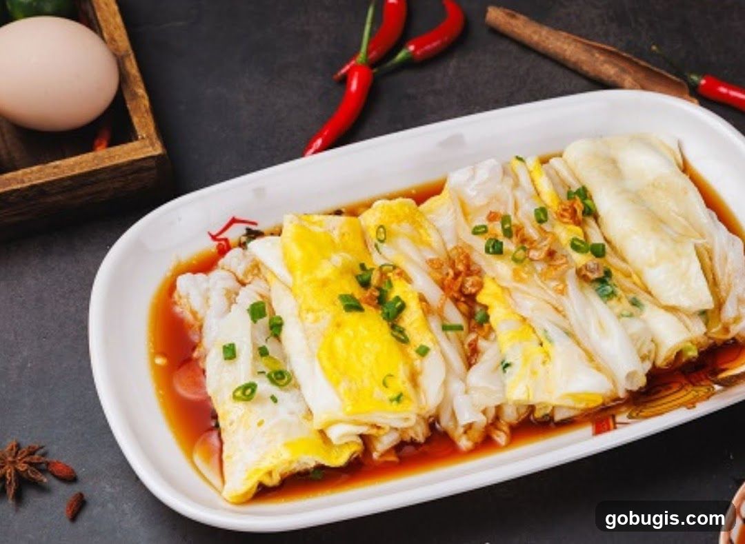 Steamed Rice Rolls with Egg