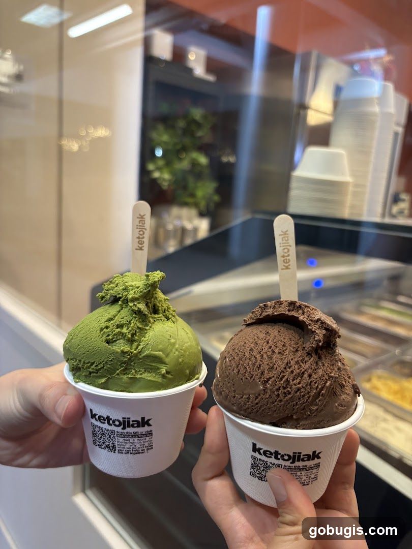 Two cups of gelato