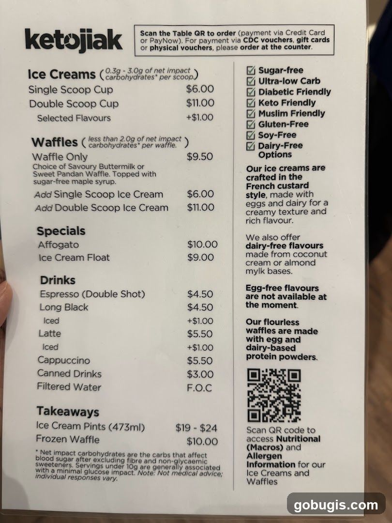 Ketojiak Menu