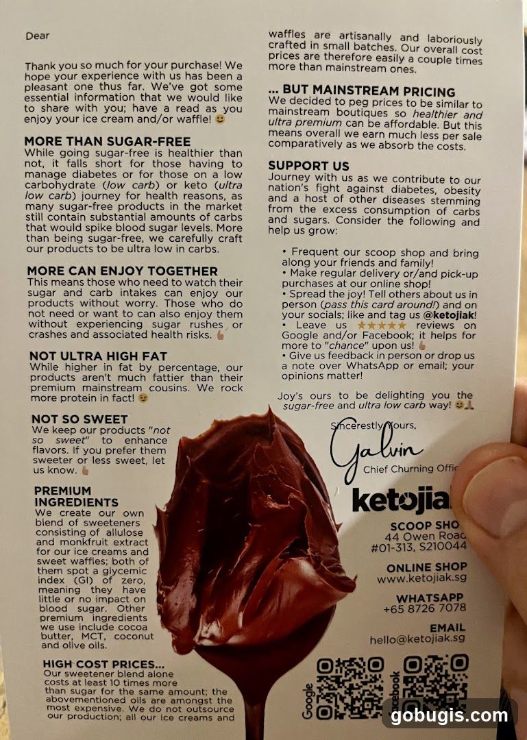 Keto Jia Information Card