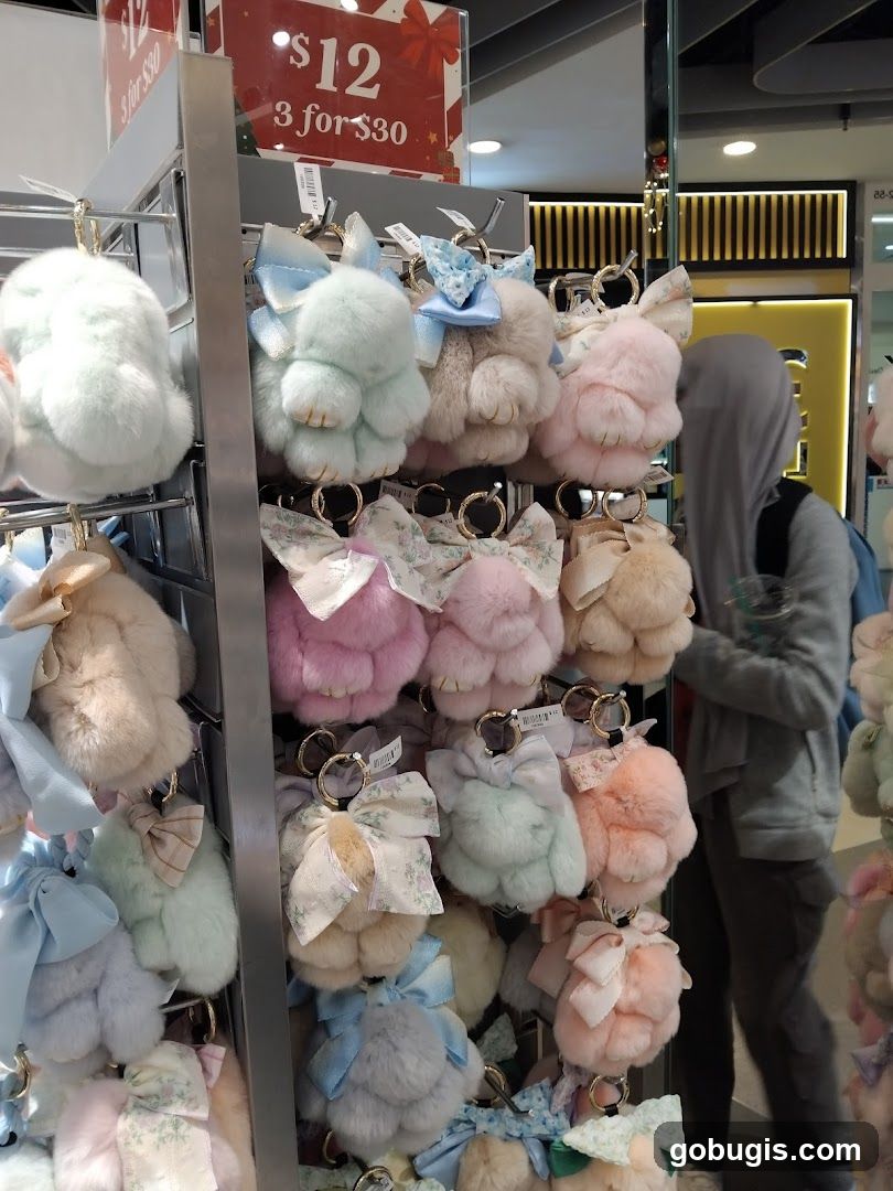 Furry Bunny Keychains