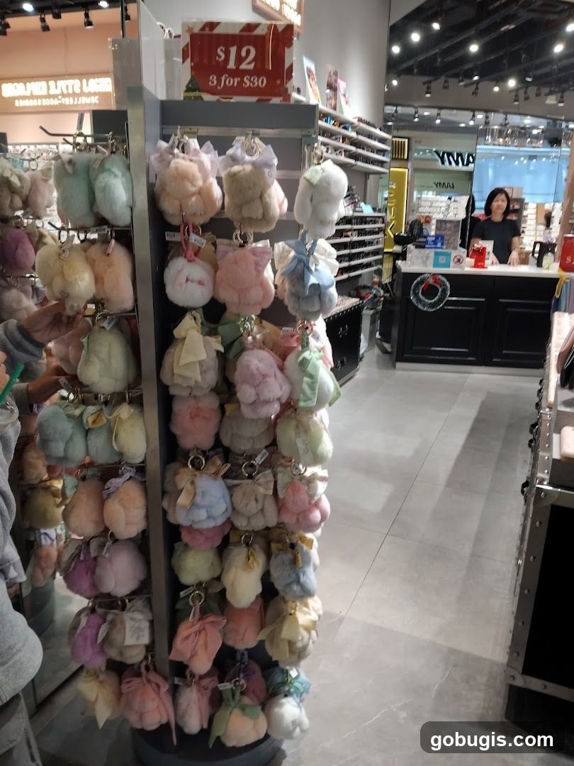 Fuzzy Keychains Display