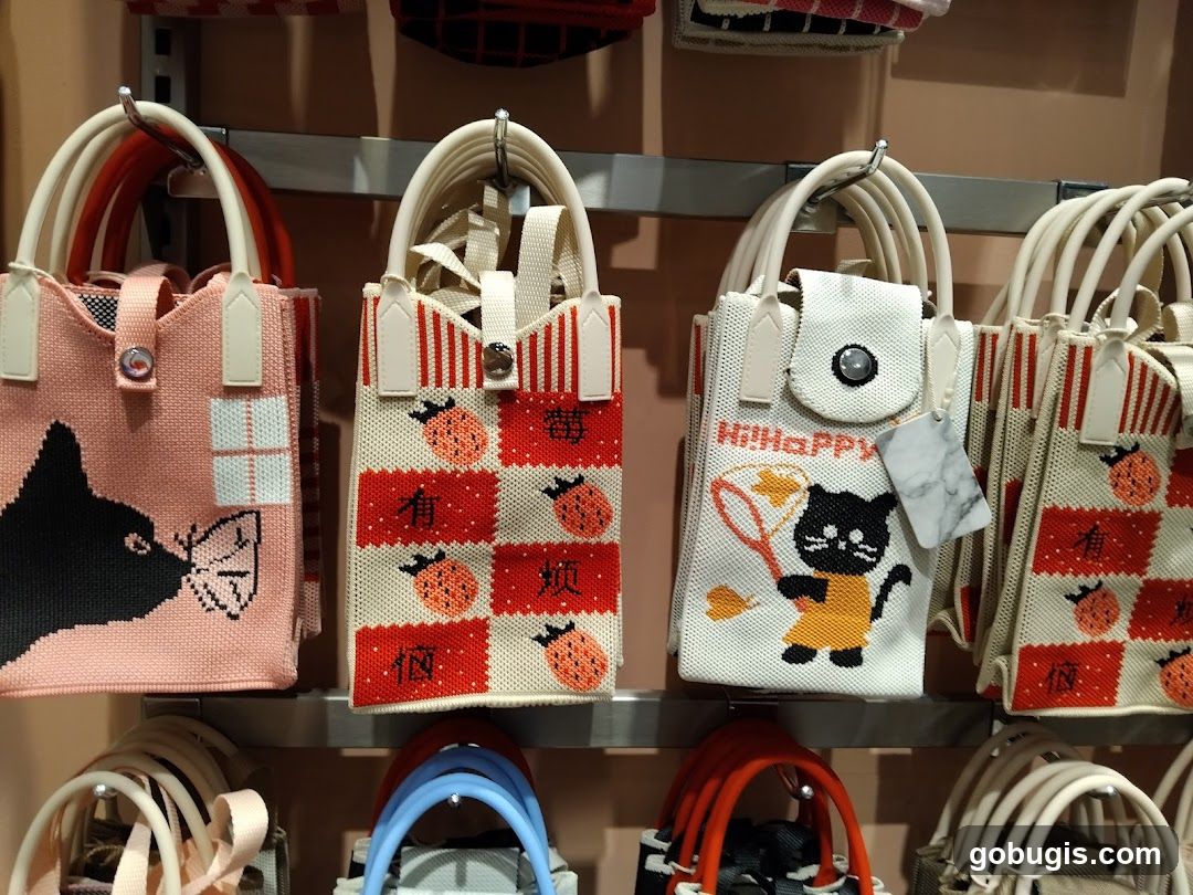Assortment of Handbags with Animal and Fruit Designs
