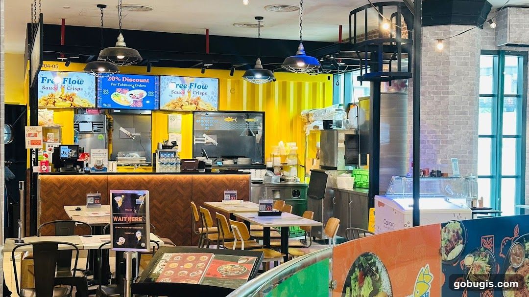 Restaurant Interior with Promotions