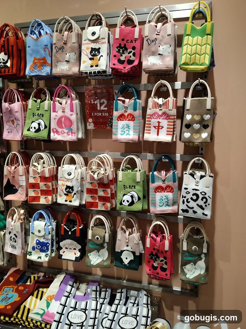 Assorted Handbags Display