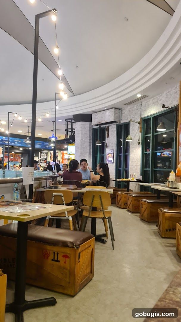 Restaurant Interior with Patrons