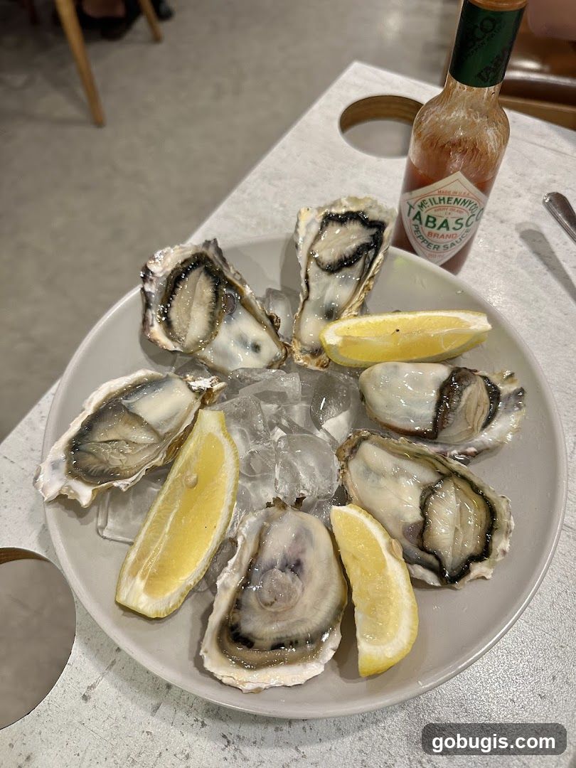 Oysters with Lemon and Tabasco