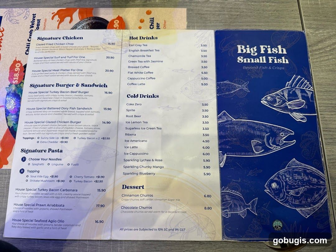 Big Fish Small Fish Menu