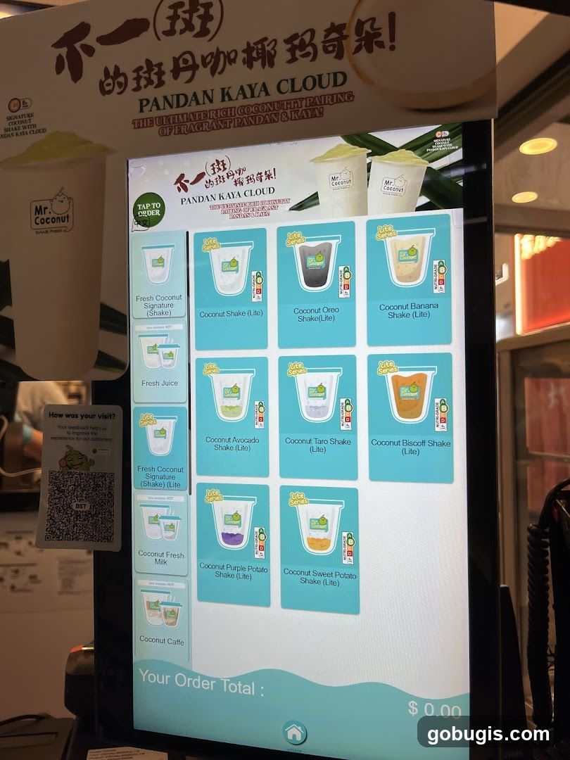 Pandan Kaya Cloud Menu