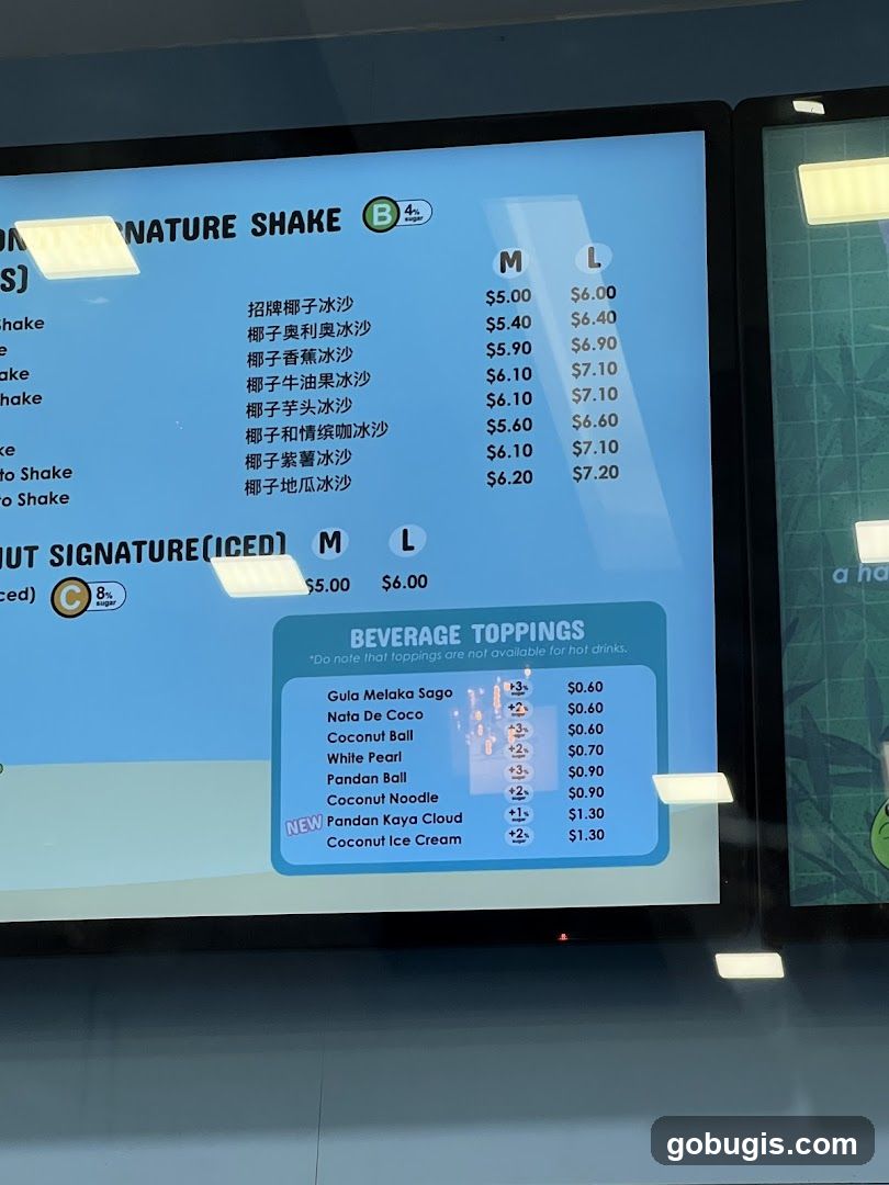 Signature Shake Menu