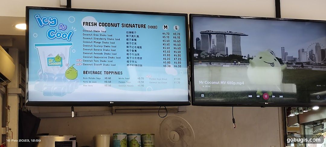 Icy N Cool Menu